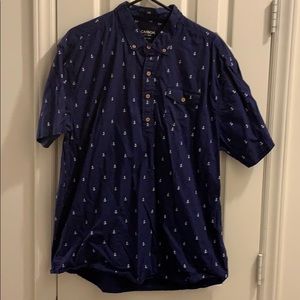 Carbon anchor collared shirt